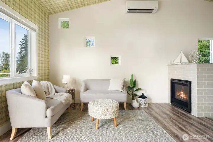 Living Room located on the Upper Floor.