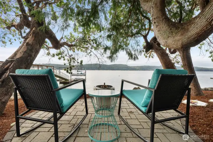 Ornate trees provide a bit of shade during the HOT afternoon/evening western exposure!