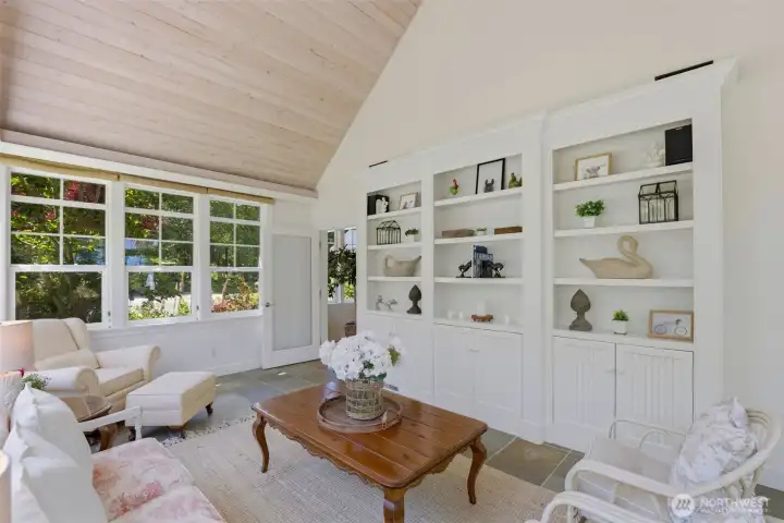 Sunroom off living room