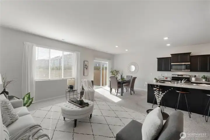 Large windows for lots of natural lighting