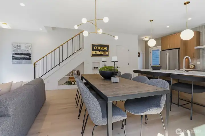Dining area large enough to accommodate a good sized dinner party
