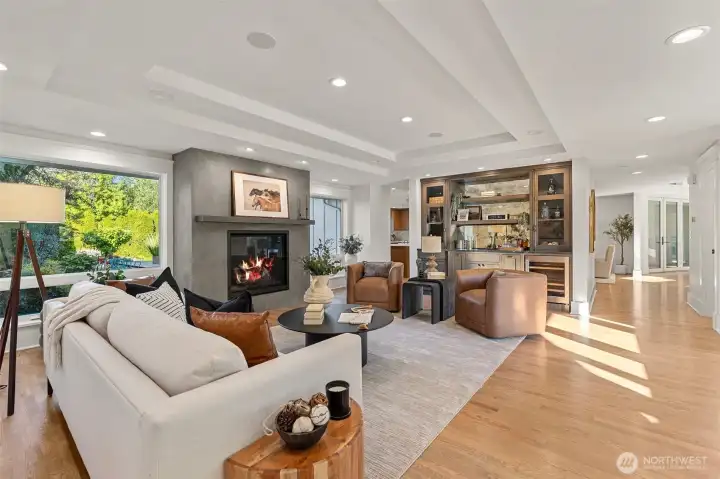 Enter the Home and Enjoy Inviting Living Room.