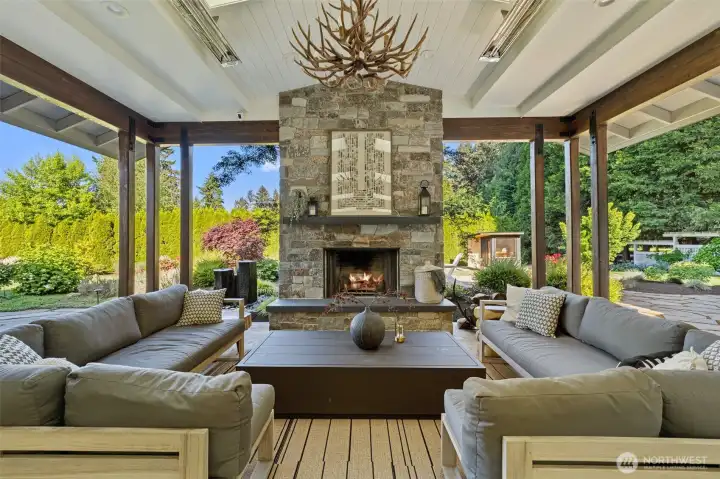 Exceptional Outdoor Living w/ Gas Light, Wood Burning Fireplace.