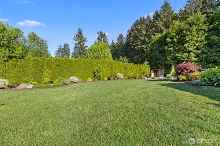 Large, Sun-Drenched Private Lot.