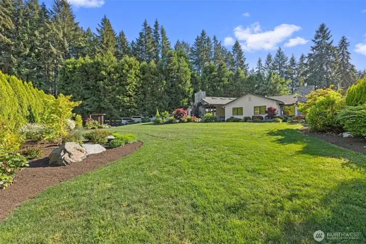 Plenty of Room to Roam and Play on the Grassy Lawn.