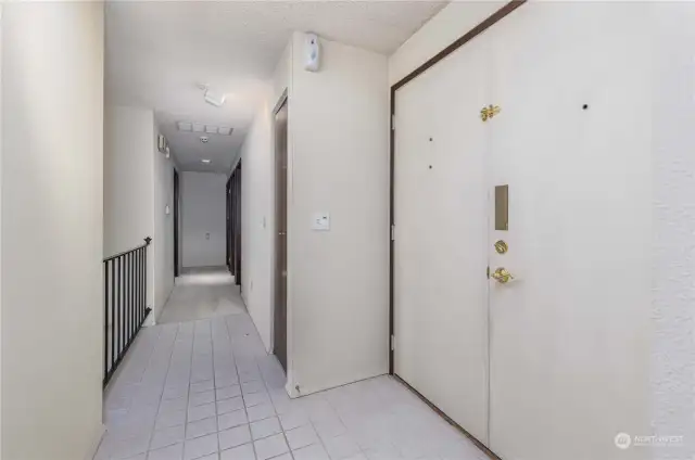 Spacious entry with tile floor / 2 Coat closets