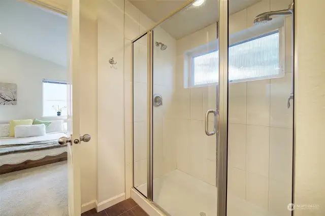 Roomy master walk in shower