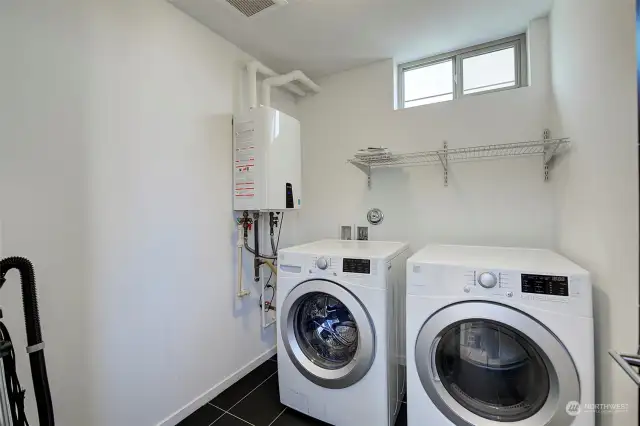 Large laundry room conveniently located next to the primary bedroom.