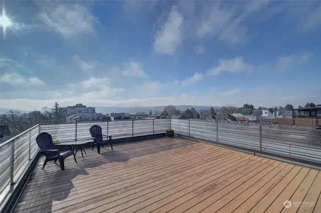 Looking towards the Ballard Locks and Discovery Park.