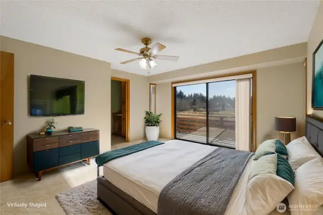 Primary Bedroom w/Walk-in Closet Virtually Staged