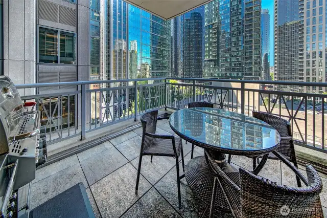 Party room balcony with BBQ
