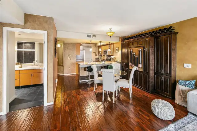 Formal Dining with Murphy Bed connect to Kitchen