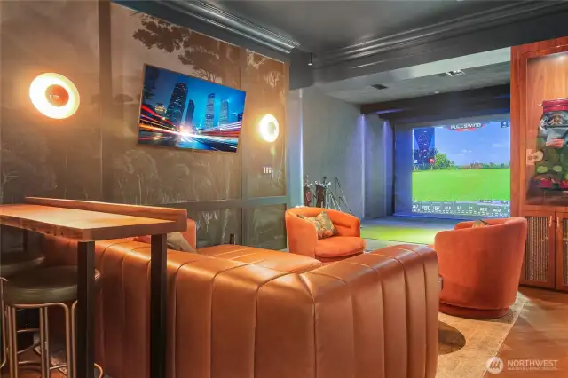 There's even a golf simulation center.