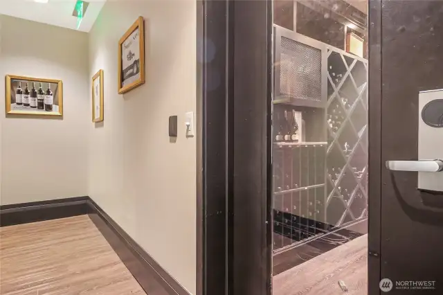 And there's a temperature controlled wine storage area where you can rent the space you  need to store your special stash.