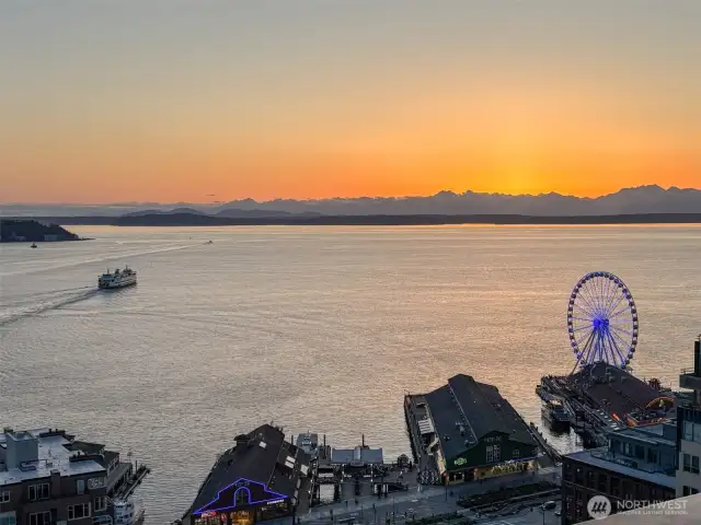 Another gorgeous sunset, viewed from the rooftop deck.