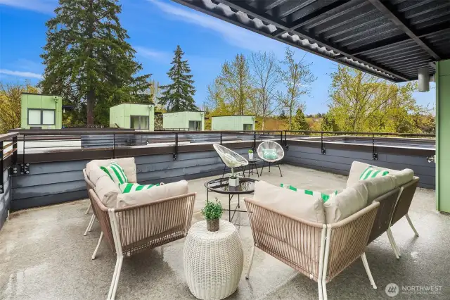 The rooftop deck is expansive with eastern exposure!
