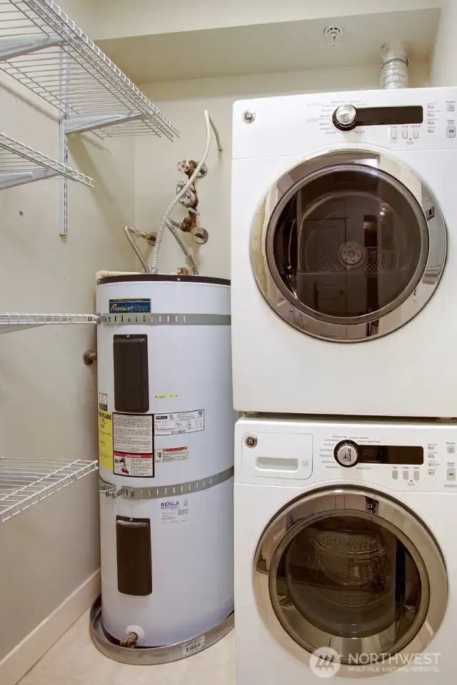 in-unit washer and dryer. Perfect spot for a litter box, too!