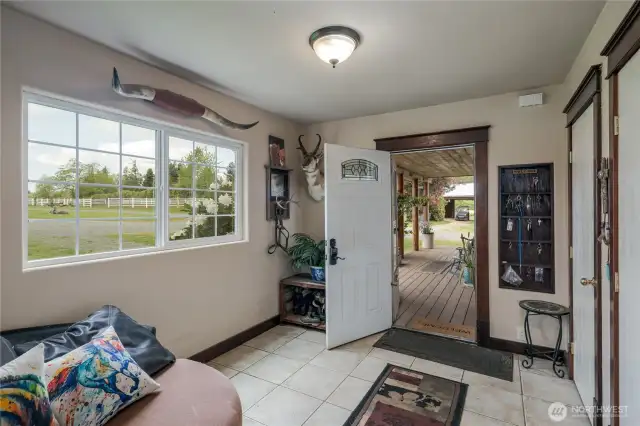 Entry off the covered front deck, 2 coat closets