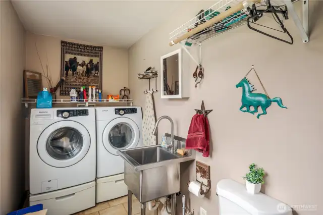 Half Bath laundry room right at the back door