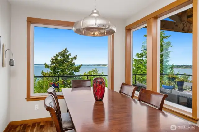 Dining Space enjoys all the Bellingham Views