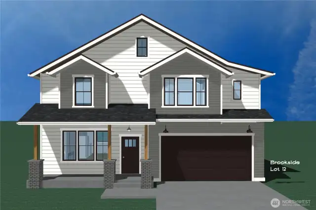 House rendering similar to the actual house.