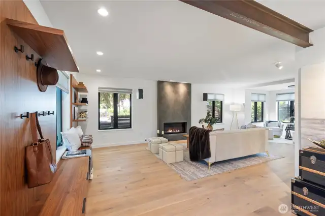 Entrance and the living room on the main floor