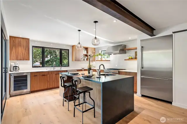 A sleek chef’s kitchen equipped with premium appliances