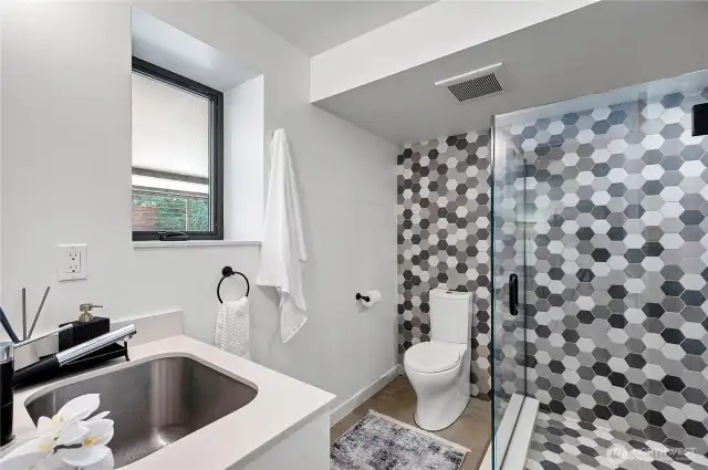 3-4 bathroom on the lower level