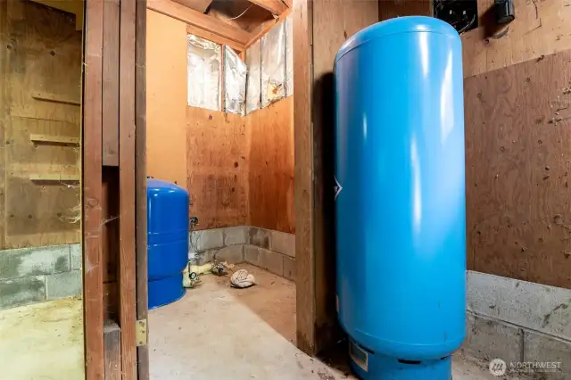Future bathroom in garage