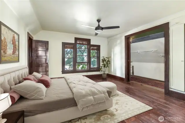 Primary Bedroom - Original Charming Millwork & Windows