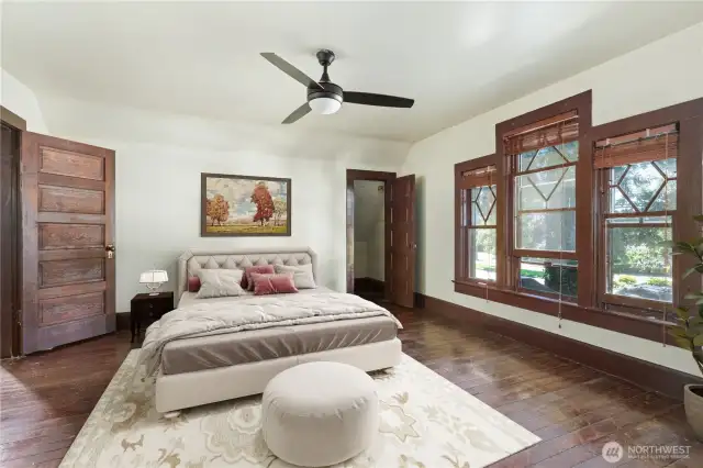 Primary Bedroom - Original Charming Millwork & Windows