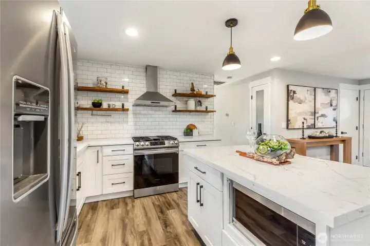 Modern appliances, and ample storage.