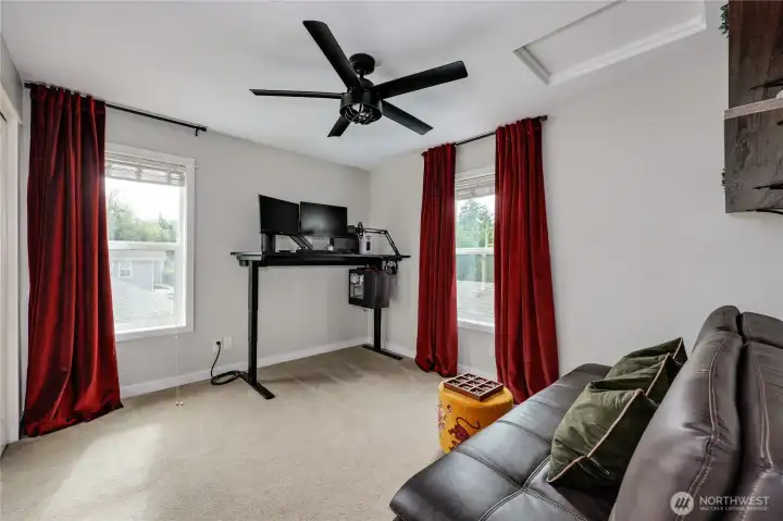 Bedroom #1 of 2. Ceiling fan