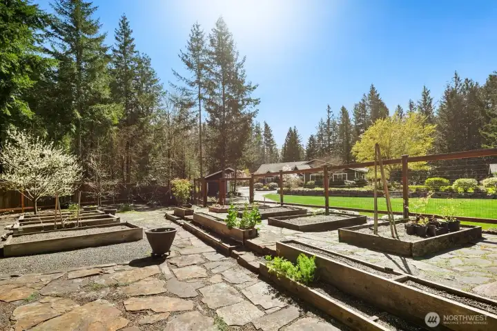 Fully fenced and irrigated garden.