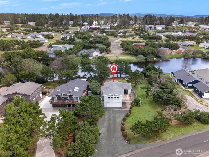 looking East toward Sea Breeze Lake