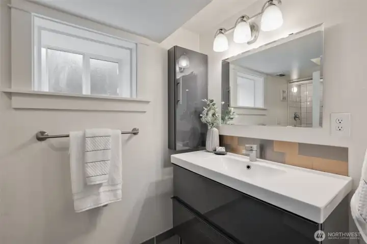 lower level 3/4 bath