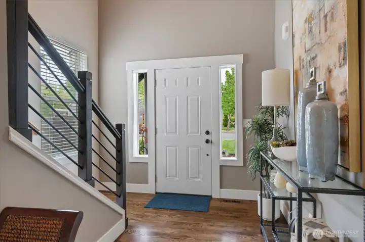 Beautiful railings, bright spaces immediately.