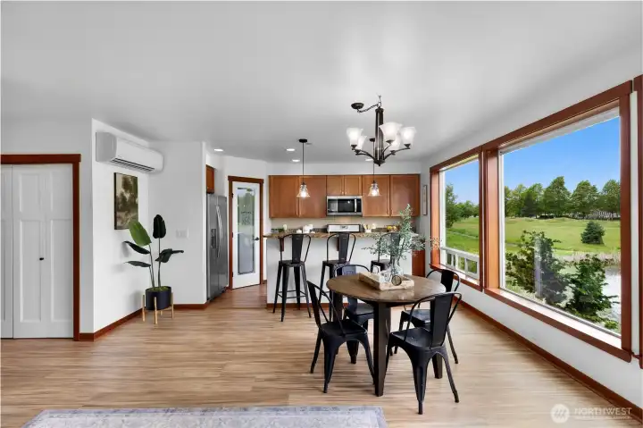 Mini split for heating and cooling, large closet and all stainless appliances. Mini split for heating and cooling, large closet and all stainless appliances.