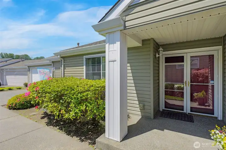 Storm Doors at the front entry to allow for more light into the home.