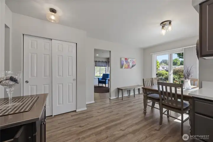 Pantry located in the kitchen