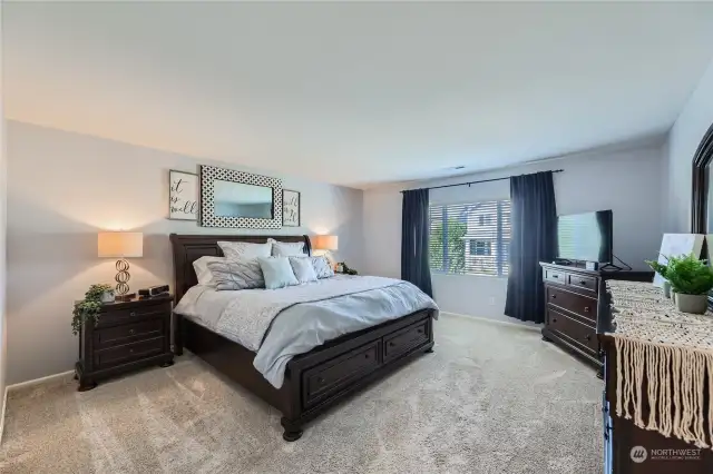 Luxurious Primary Suite: Expansive room with a walk-in closet and en-suite bathroom