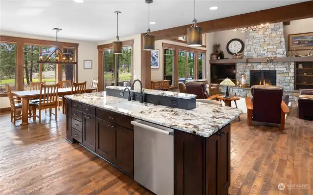 Kitchen and view of Great Room & Dining. Photo from previous listing