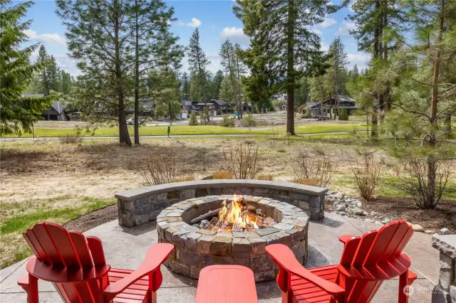 Firepit on back patio facing south. Photo from previous listing