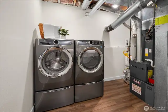 There was a 1/2 bath in the laundry room before the sellers remodeled.  The 1/2 bath could re-installed in this space.