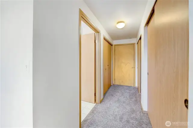 Unit A. Primary closets. Now no carpets- all new LVP Flooring
