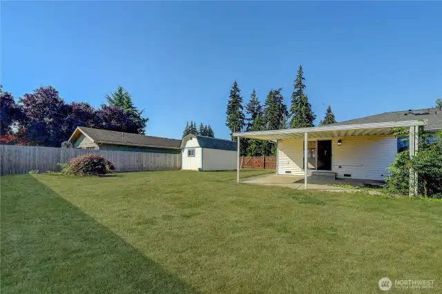 Unit B rear View and Shed