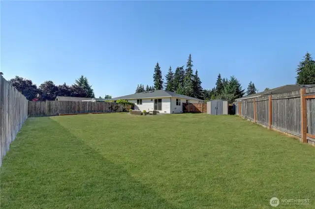 Unit A rear View. Fully fenced yard