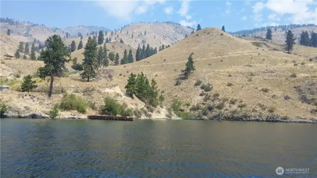 Crib dock and shoreline