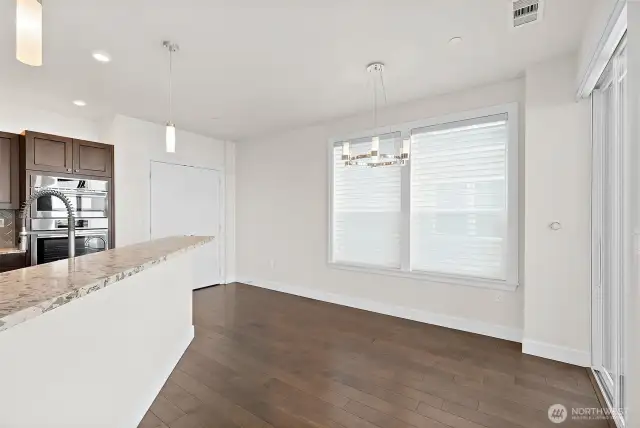 Spacious dining area.