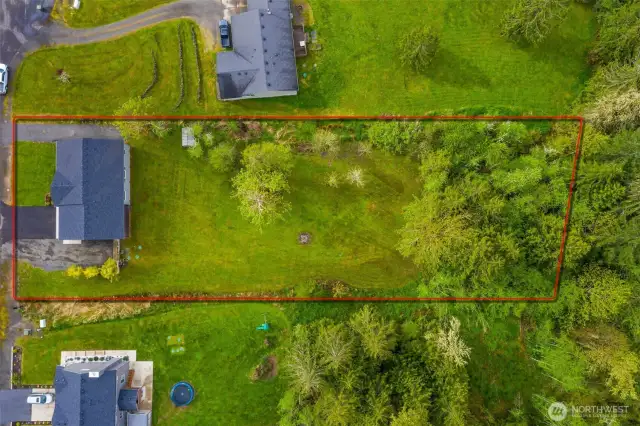 Property Lines are estimated & based off NWMLS property maps - survey stake does exists at back of property in forested area.
